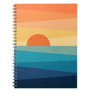 Carnet lever de soleil géométrique Abstrait
