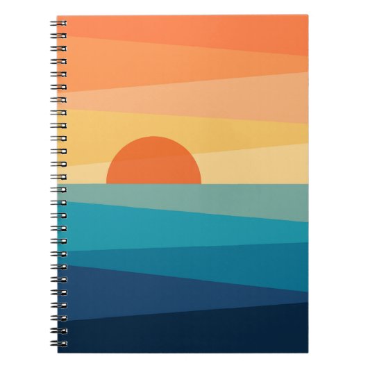 Carnet lever de soleil géométrique Abstrait (Devant)