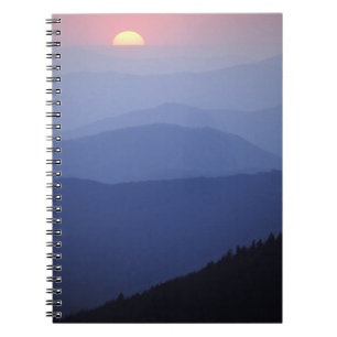 Carnet Lever de soleil, montagnes du sud des Appalaches,