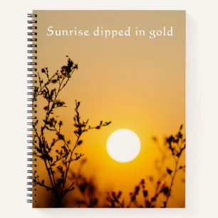 Carnet Lever de soleil trempé dans l'or Rêveuse Nature