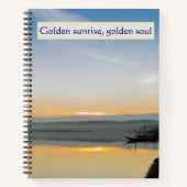 Carnet Lever du soleil doré Rivière Âme Dorée (Devant)