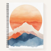 Carnet Lever du soleil du pic Abstrait d'or (Devant)