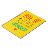 Carnet Levez-vous et attaquez la journée avec enthousiasm (Côté gauche)