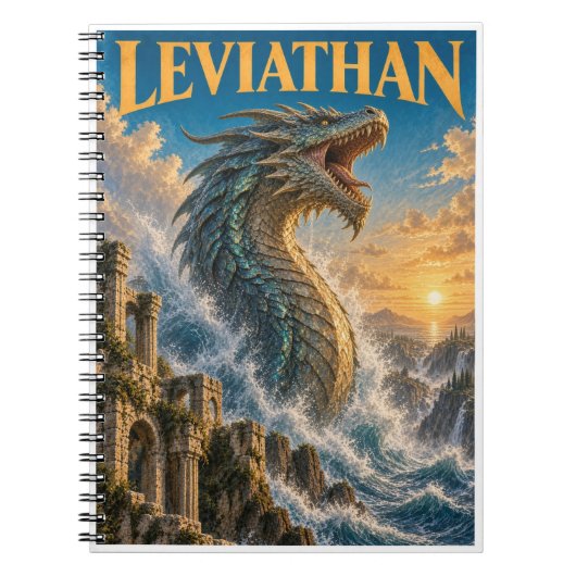 Carnet Léviathan, monstre de fantasy gothique (Devant)