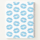 Carnet Lèvres Bleues, Motif De Lèvres, Bleu, Baiser (Dos)