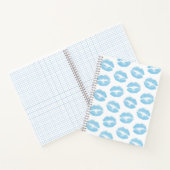 Carnet Lèvres Bleues, Motif De Lèvres, Bleu, Baiser (Intérieur)