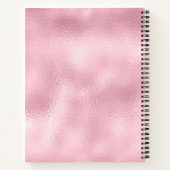 Carnet Lèvres de Parties scintillant rose glamour (Dos)