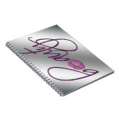 Carnet Lèvres de parties scintillantes de rose de (Côté Droit)