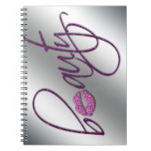 Carnet Lèvres de parties scintillantes de rose de (Devant)