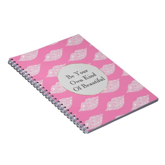 Carnet Lèvres Diamantes Blanches Gris Rose (Côté Droit)