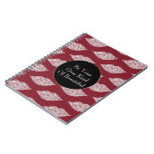 Carnet Lèvres Diamond Blanc Rouge (Côté gauche)