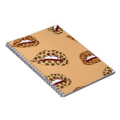 Carnet lèvres Empreintes de léopard sans couture motif, l (Côté Droit)