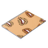 Carnet lèvres Empreintes de léopard sans couture motif, l (Côté gauche)