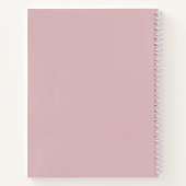 Carnet Lèvres Pailletées Roses & Feuilles Or Rose Affaire (Dos)
