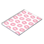 Carnet Lèvres Roses, Motif De Lèvres, Rouge Rose, Baiser (Côté gauche)