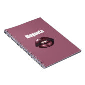 Carnet Lèvres Rouge Magenta Bourgogne (Côté Droit)