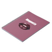 Carnet Lèvres Rouge Magenta Bourgogne (Côté gauche)