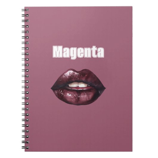 Carnet Lèvres Rouge Magenta Bourgogne (Devant)