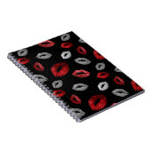 Carnet Lèvres rouges argentées scintillantes Saint-Valent (Côté Droit)