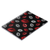 Carnet Lèvres rouges argentées scintillantes Saint-Valent (Côté gauche)