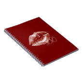 Carnet Lèvres rouges cerise baiser (Côté Droit)