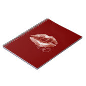 Carnet Lèvres rouges cerise baiser (Côté gauche)