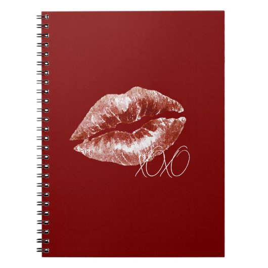Carnet Lèvres rouges cerise baiser (Devant)