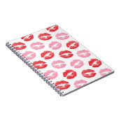 Carnet Lèvres rouges et roses, Motif des lèvres, bâton à  (Côté Droit)