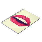 Carnet Lèvres rouges faites de petits triangles, pixelisa (Côté gauche)