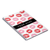 Carnet Lèvres Rouges, Lèvres Roses, Baiser, Votre Nom, Pe (Côté Droit)