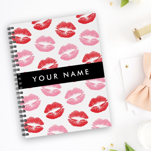 Carnet Lèvres Rouges, Lèvres Roses, Baiser, Votre Nom, Pe