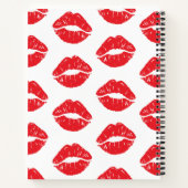 Carnet Lèvres Rouges, Rouge À Lèvres, Baiser, Motif Des L (Dos)