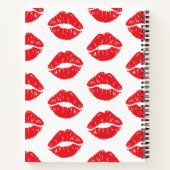 Carnet Lèvres Rouges, Rouge, Motif Des Lèvres, Votre Nom (Dos)