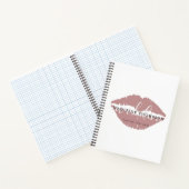 Carnet Lèvres teintées de vin Calligraphie Script QR code (Intérieur)