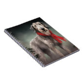 Carnet Lévrier en neige à Noël (Côté Droit)