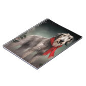 Carnet Lévrier en neige à Noël (Côté gauche)