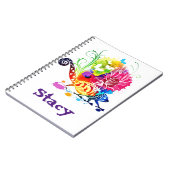 Carnet Lézard floral coloré (Côté gauche)