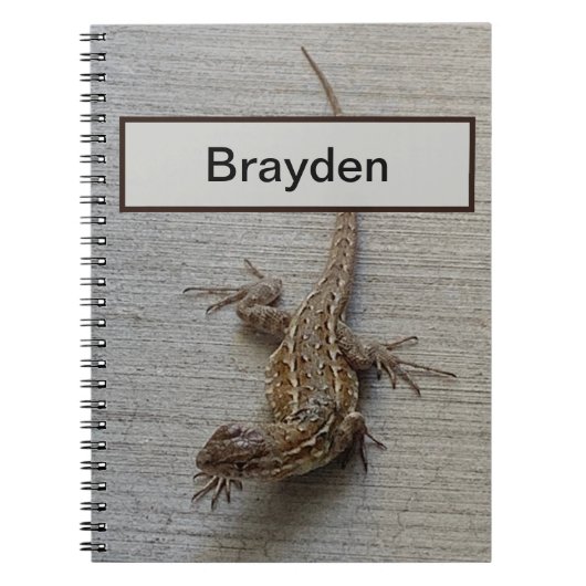 Carnet Lézard sauvage personnalisé (Devant)