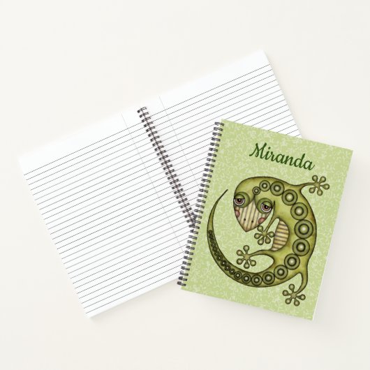 Carnet Lézard vert (Intérieur)