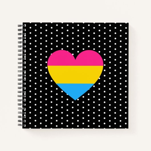 Carnet LGBT Pansexual Pride Coeur (Devant)