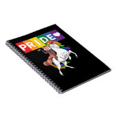 Carnet LGBT Unicorn Fox gris équitation Unicorn arc-en-ci (Côté Droit)