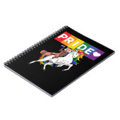 Carnet LGBT Unicorn Fox gris équitation Unicorn arc-en-ci (Côté gauche)