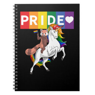 Carnet LGBT Unicorn Fox gris équitation Unicorn arc-en-ci