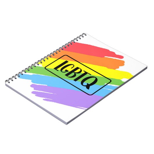 Carnet LGBTQ Brushstrokies arc-en-ciel (Côté gauche)