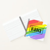 Carnet LGBTQ Brushstrokies arc-en-ciel (Intérieur)