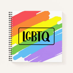 Carnet LGBTQ Brushstrokies arc-en-ciel