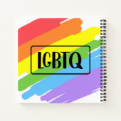 Carnet LGBTQ Brushstrokies arc-en-ciel (Dos)