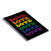 Carnet LGBTQ Gay Pride Love Customizable Repeated Text (Côté Droit)