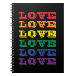 Carnet LGBTQ Gay Pride Love Customizable Repeated Text