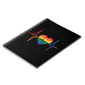 Carnet LGBTQ Heartbeats Heartbeats Pride Gay Lesbian Tran (Côté gauche)
